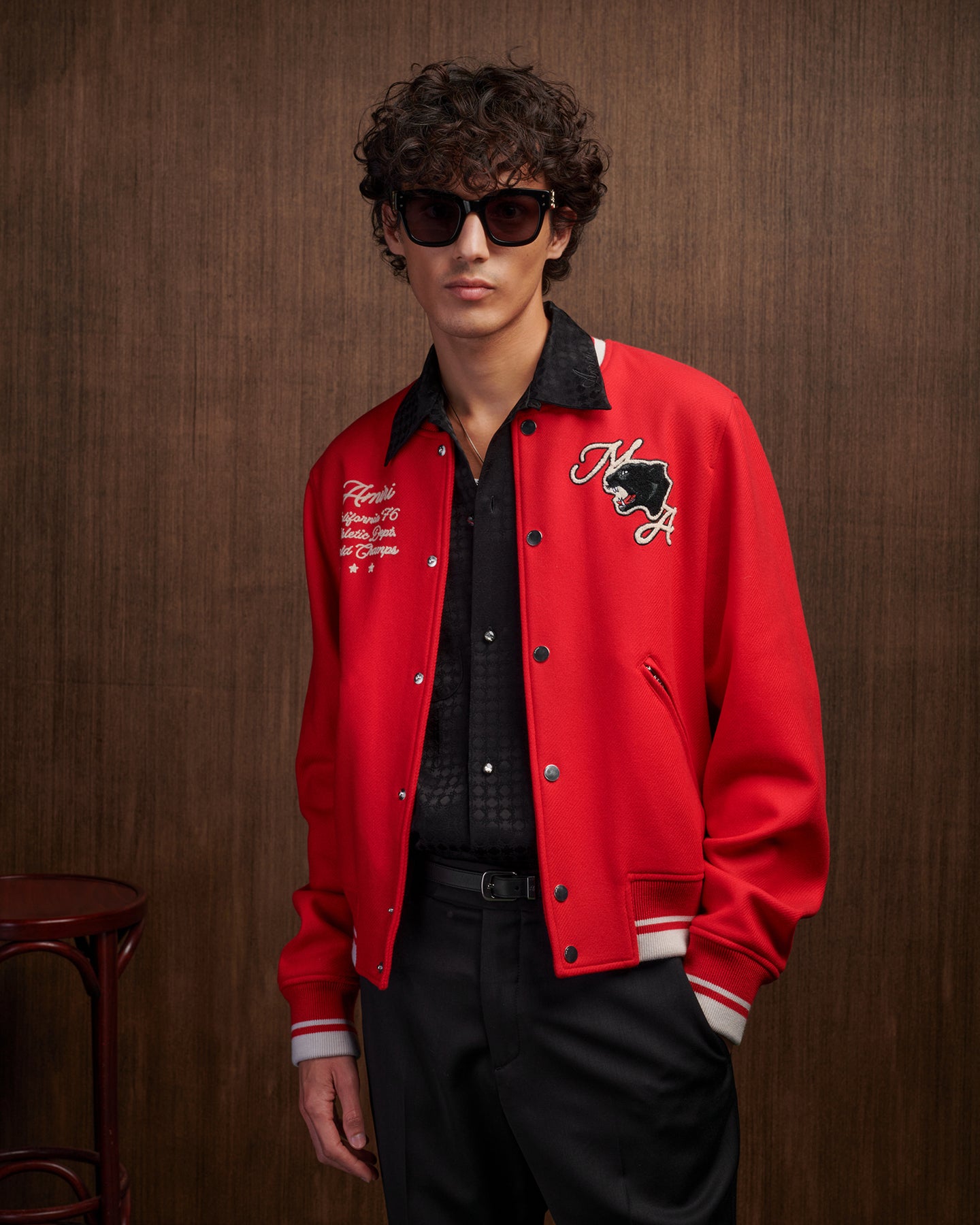 AMIRI PANTHER BOMBER - Varsity Red