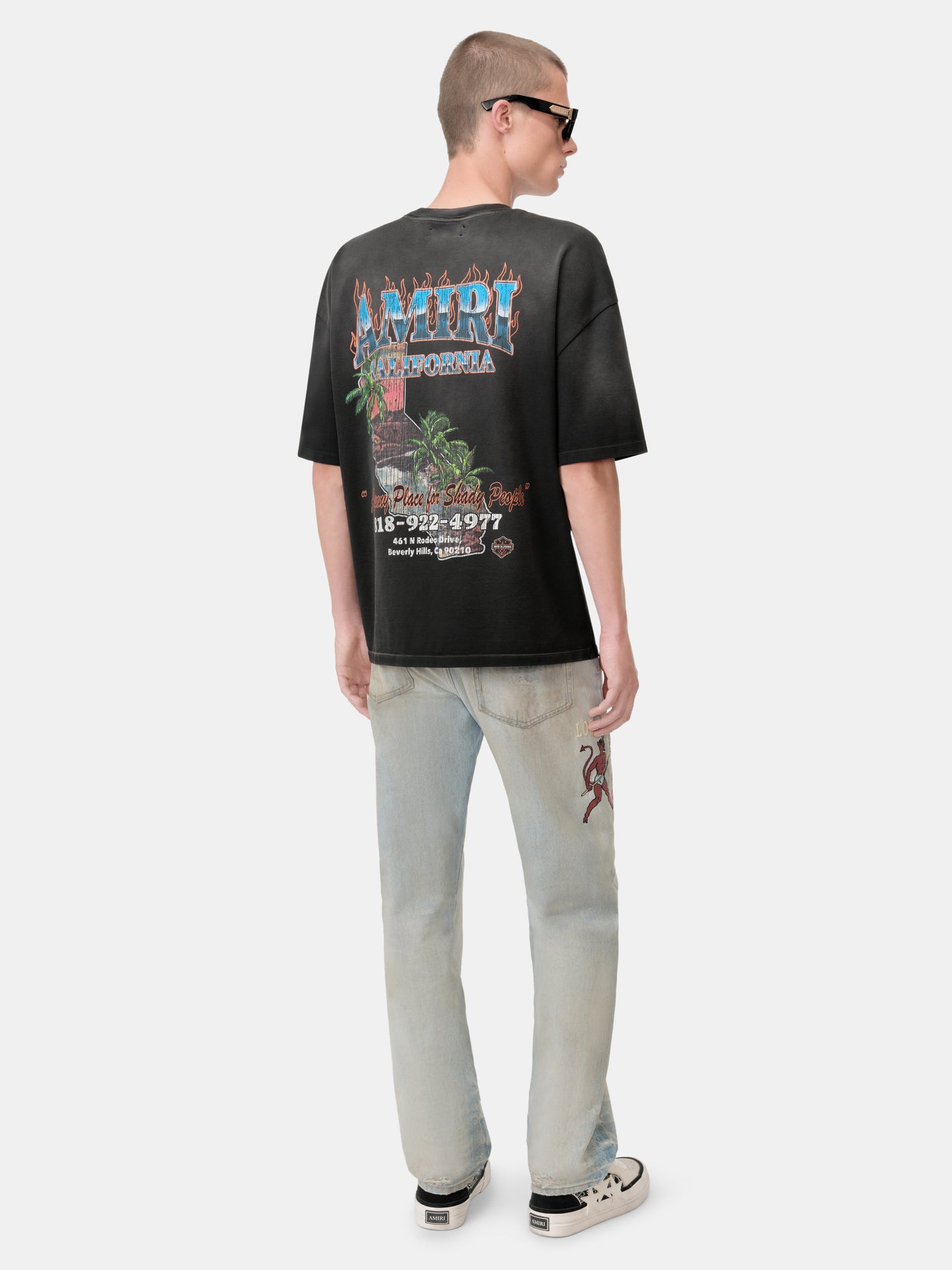 EMBROIDERED SINNERS JEAN - Perfect Antique Indigo - AMIRI