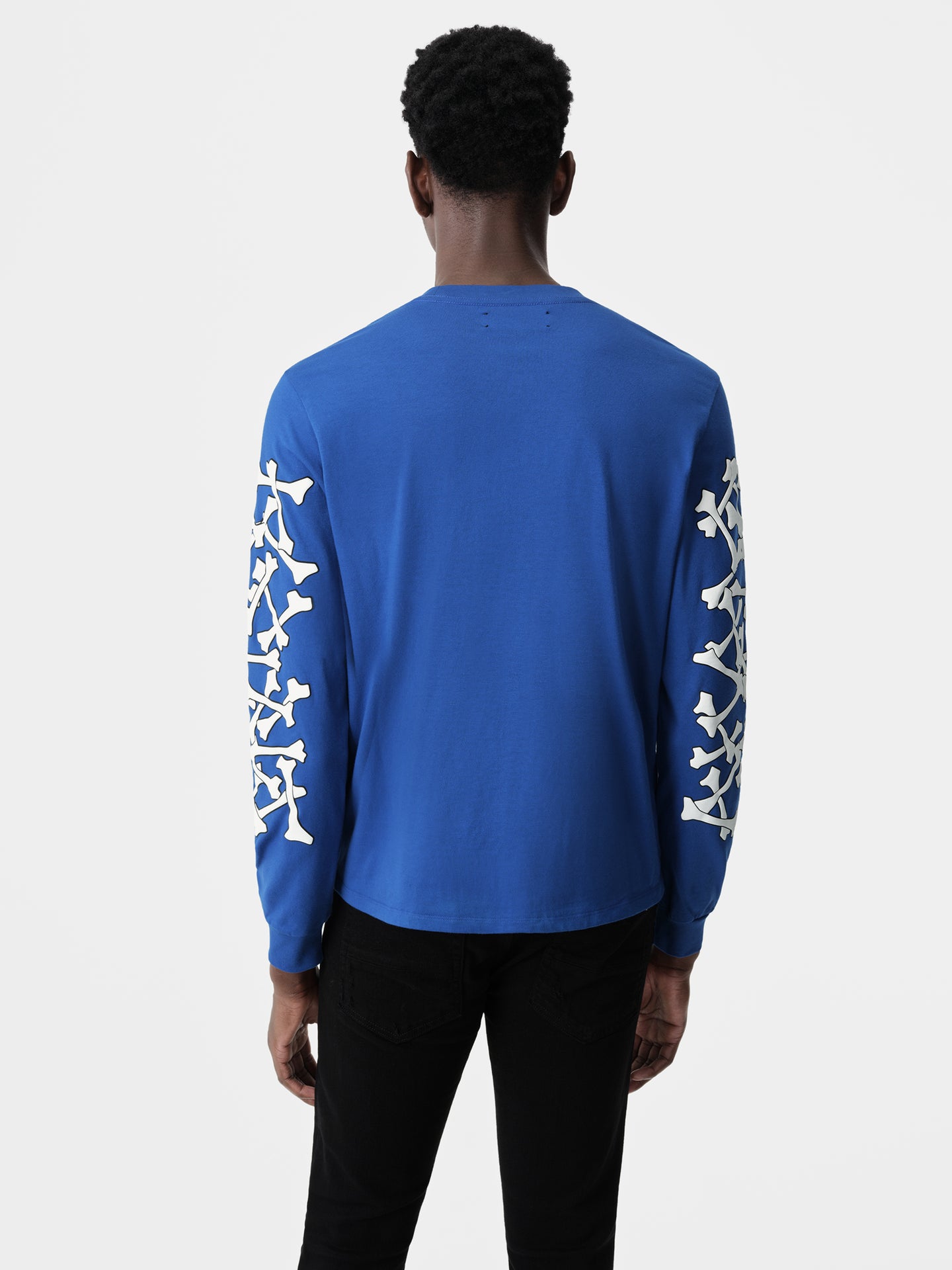 BONES STACKED LONG SLEEVE TEE - Blue