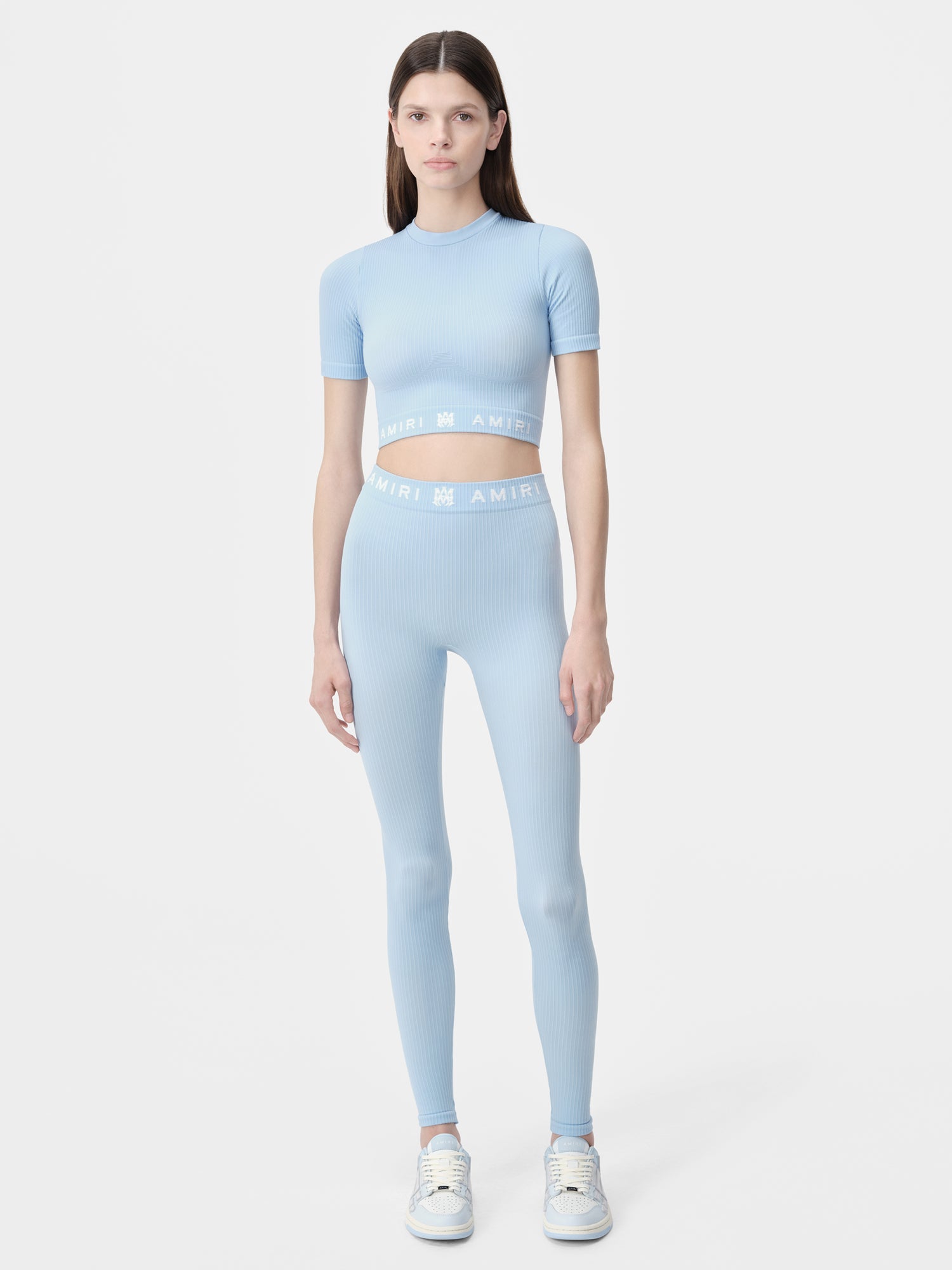 Product WOMEN - MA RIBBED SEAMLESS LEGGING - Cerulean featured image