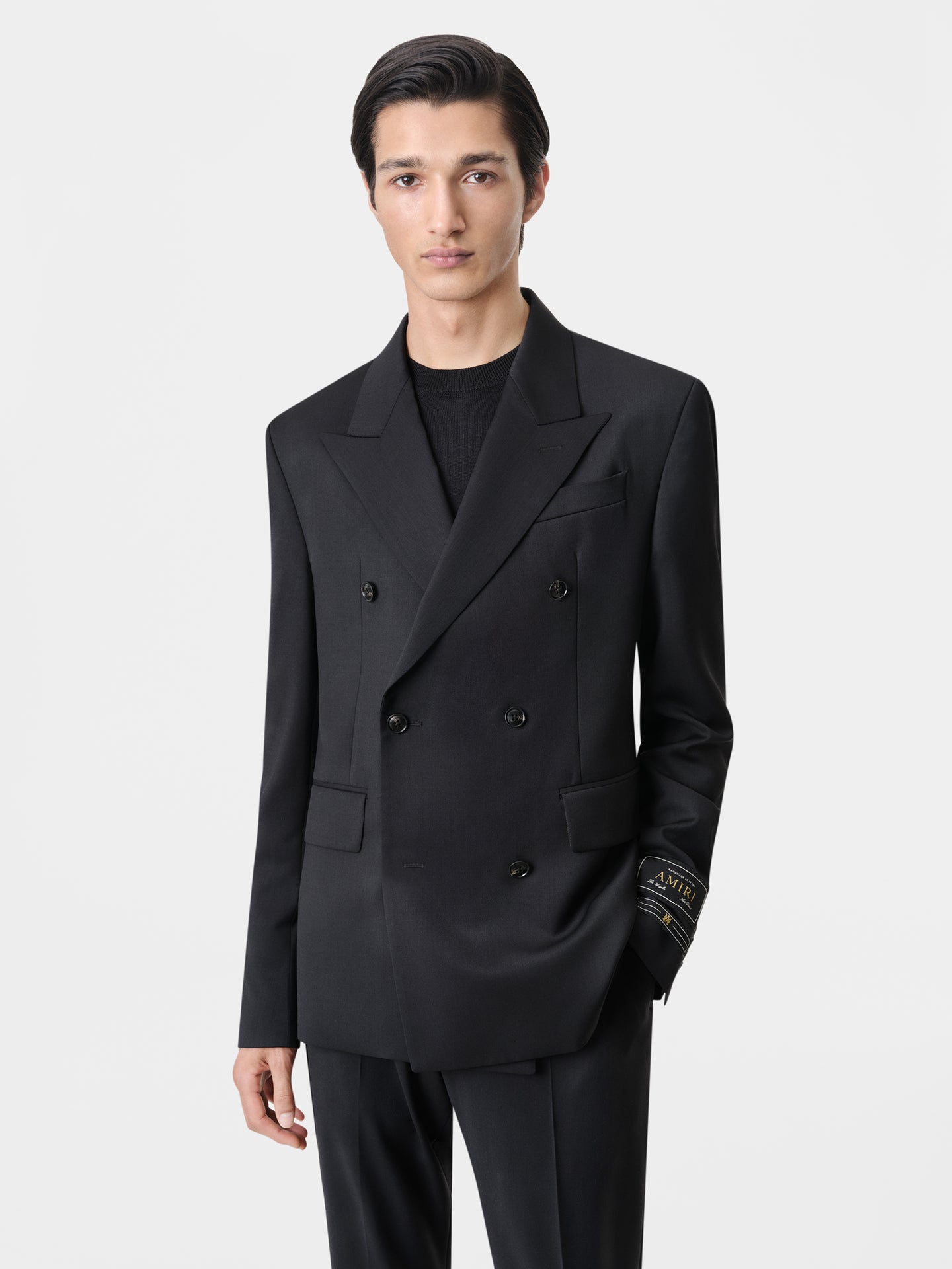 DOUBLE-BREASTED BLAZER - BLACK