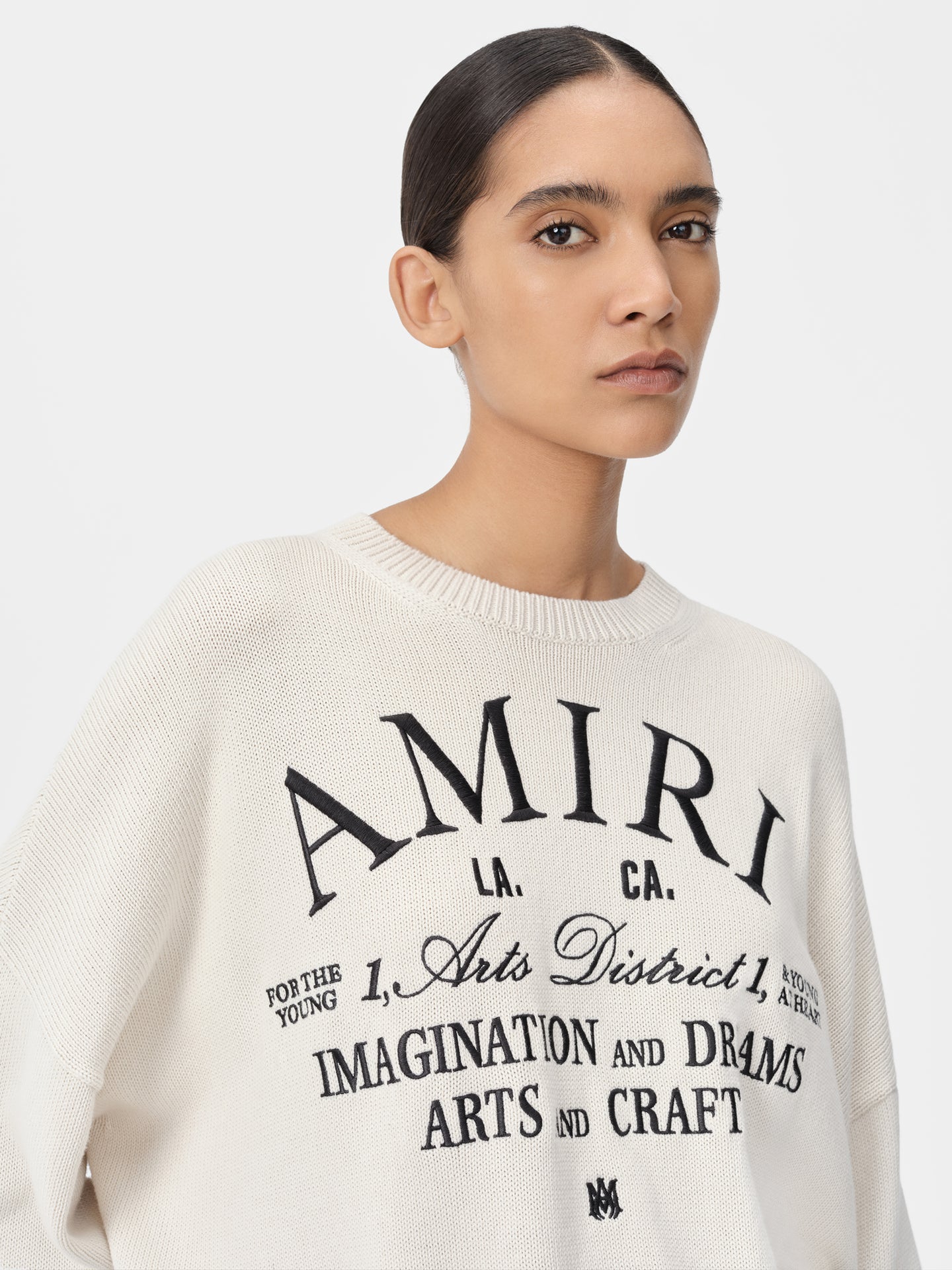 WOMEN - WOMEN'S AMIRI ARTS DISTRICT CREW - White