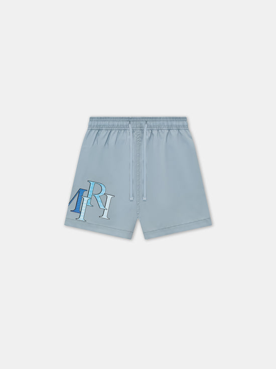 KIDS - KIDS' AMIRI STAGGERED SWIM TRUNK - Ashley Blue - AMIRI