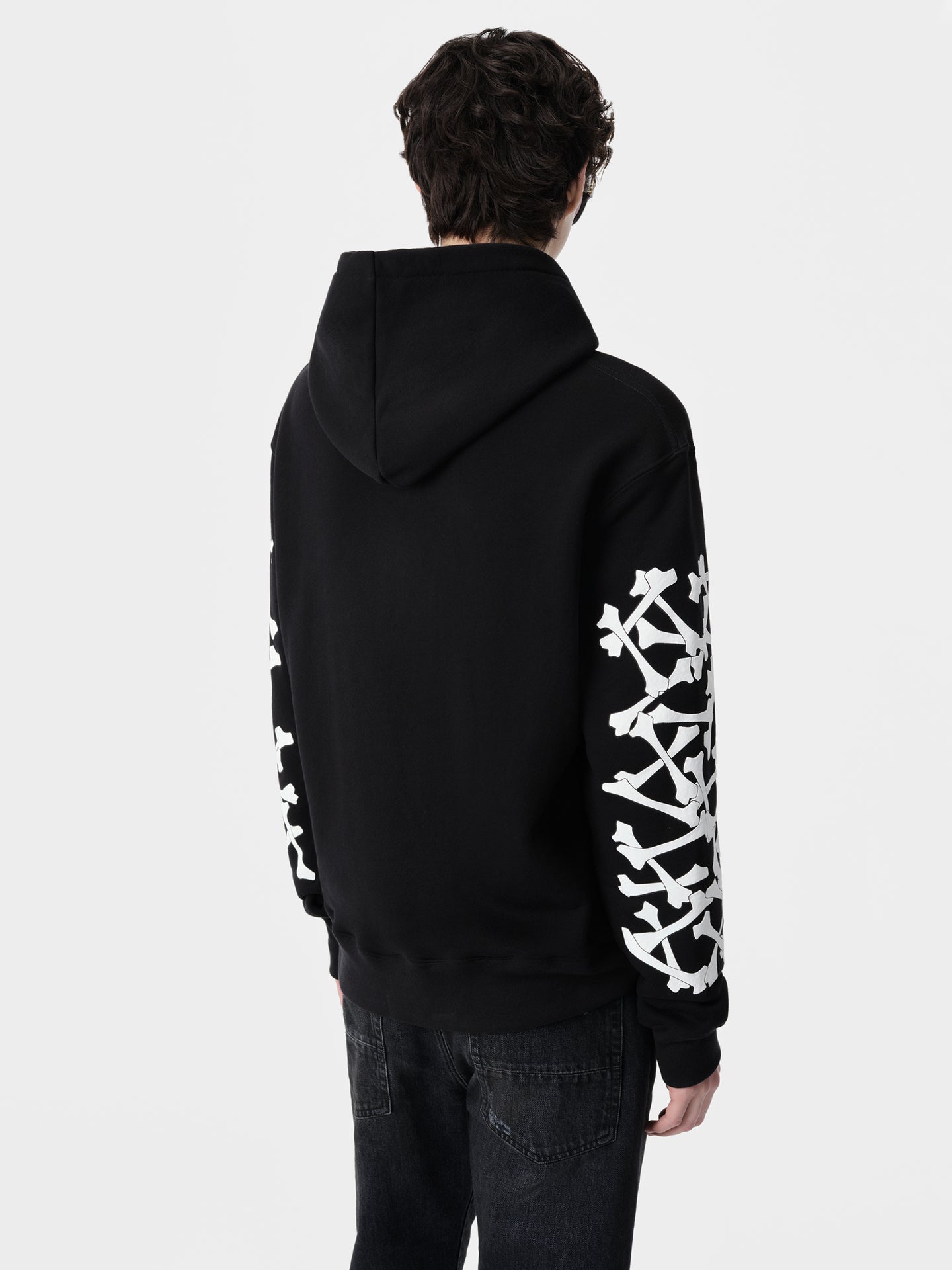 BONES STACKED HOODIE - Black