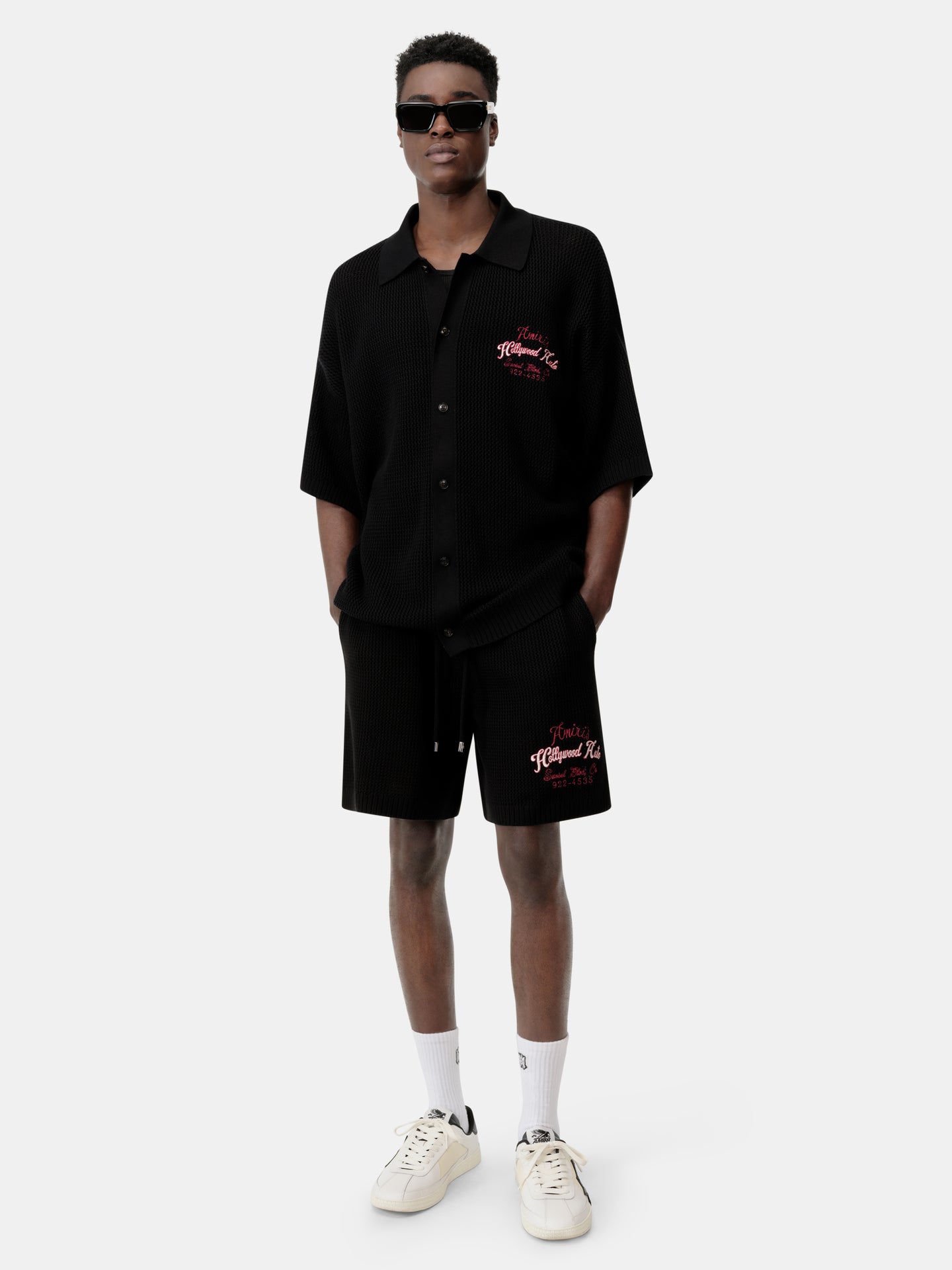 HOLLYWOOD AUTO MESH SHIRT - Black - AMIRI