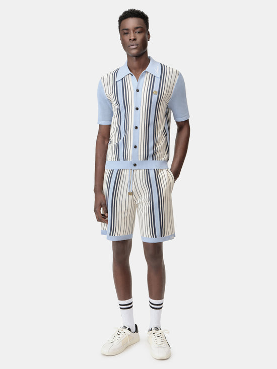 AMIRI SCRIPT STRIPE SHORT - Ashley Blue - AMIRI