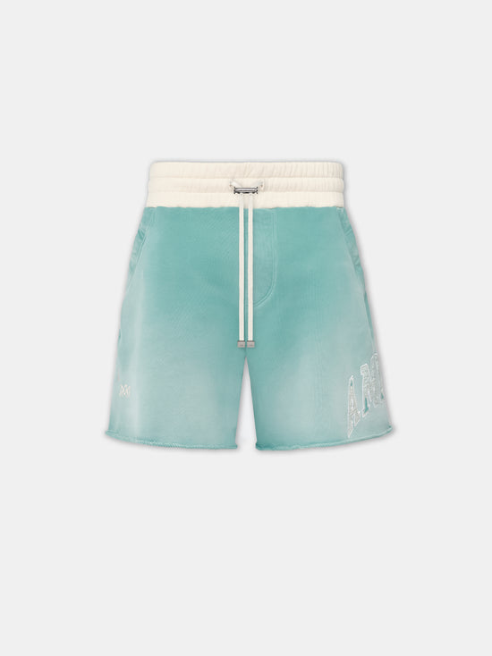 AMIRI VINTAGE COLLEGIATE SHORT - Sea Blue