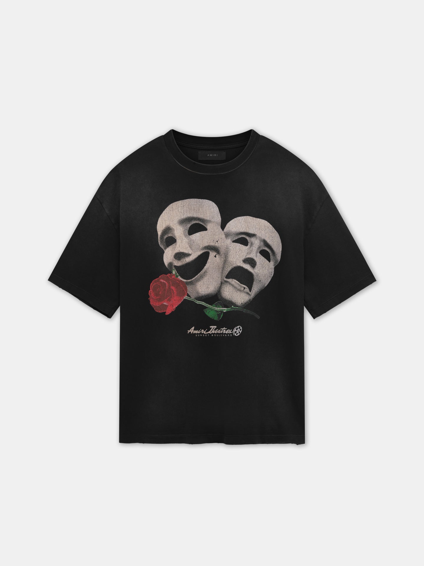 THEATRE MASKS OVERSIZED TEE - Black