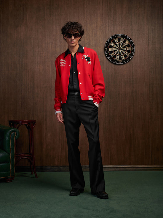 AMIRI PANTHER BOMBER - Varsity Red