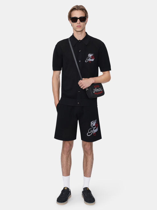 CLUB AMIRI CROCHET SHIRT - BLACK - AMIRI
