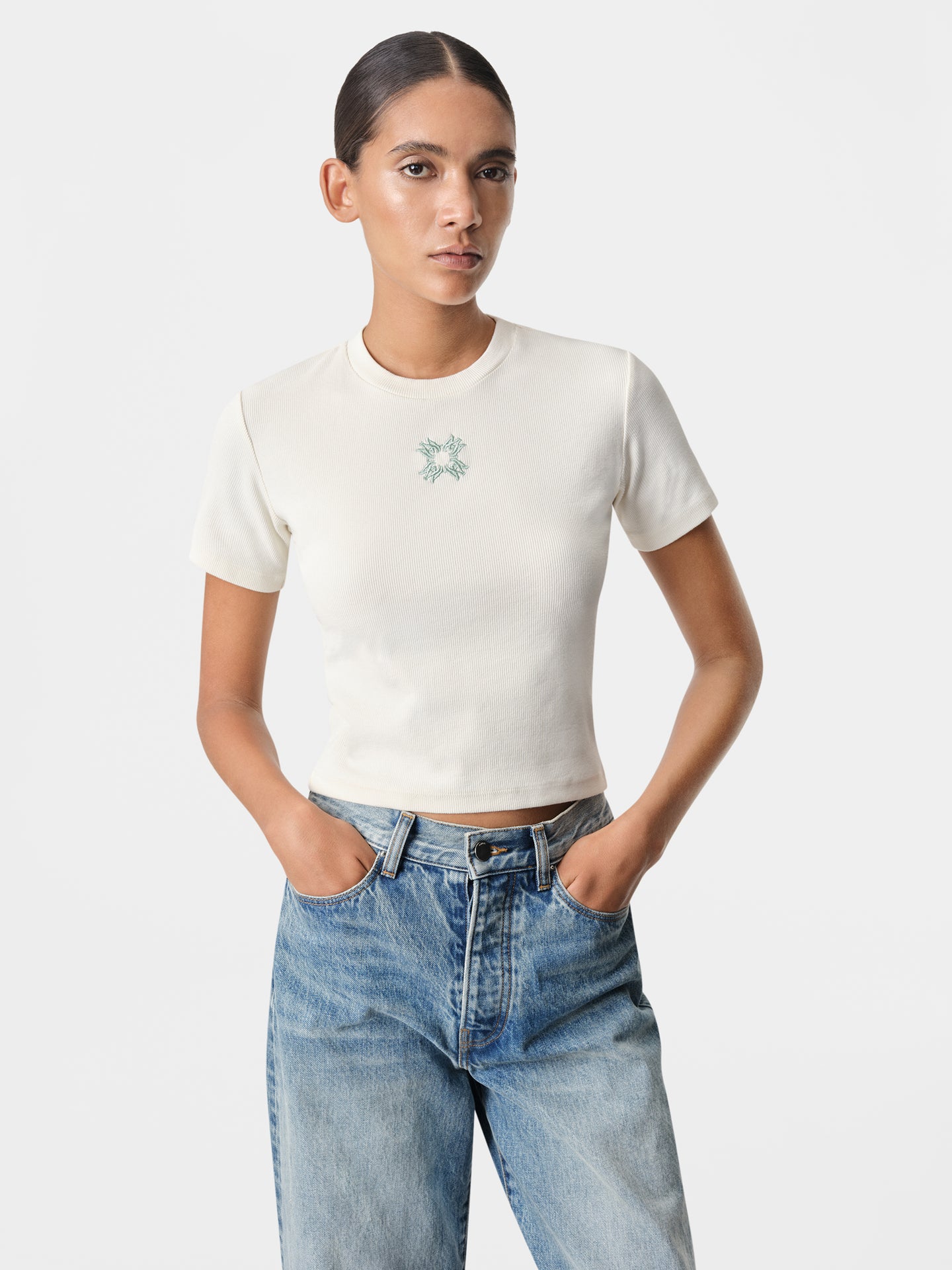 WOMEN - WOMEN'S MA QUAD BABY TEE - Alabaster