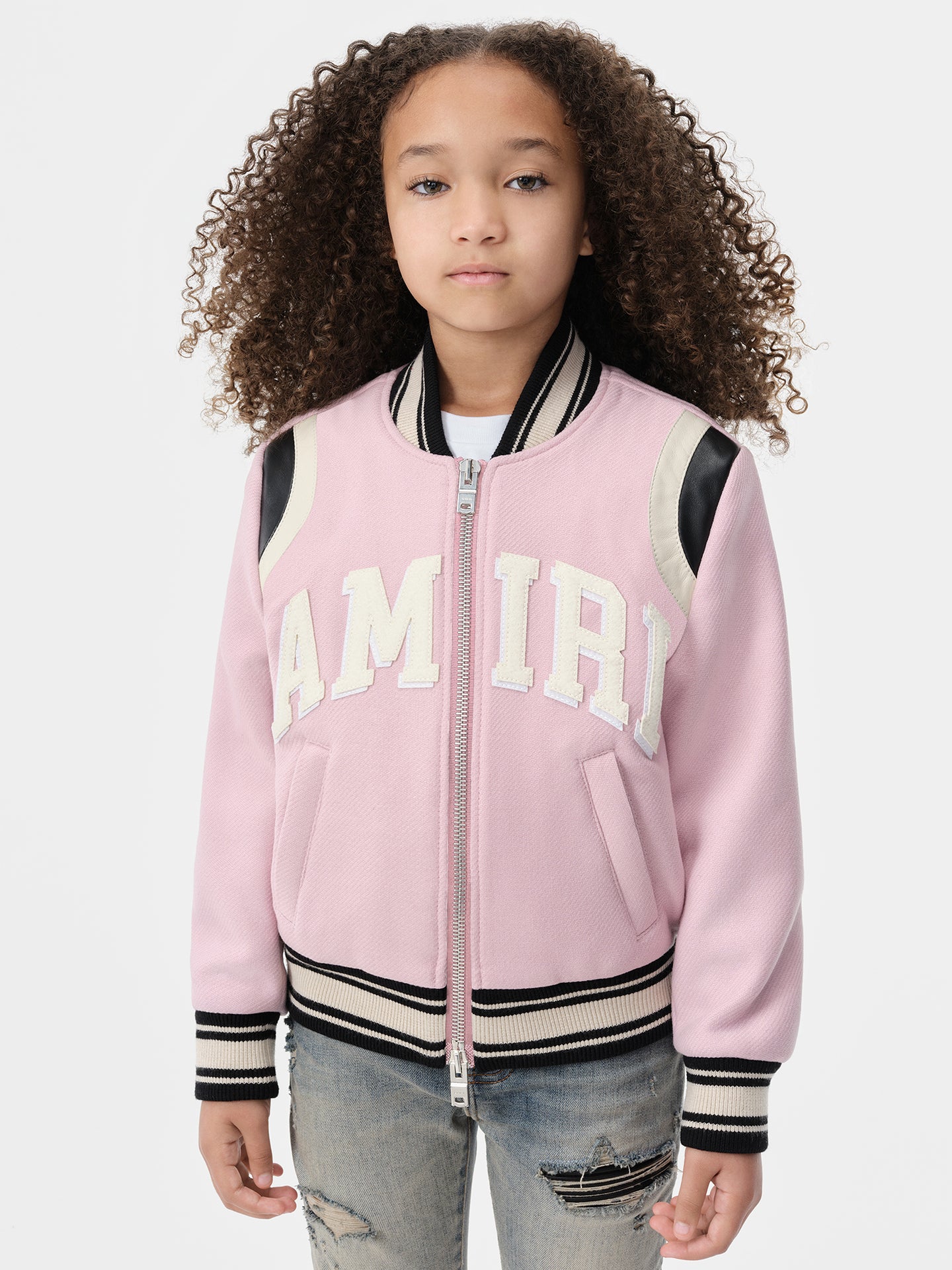 KIDS - KIDS' AMIRI COLLEGIATE BOMBER - Flamingo Pink