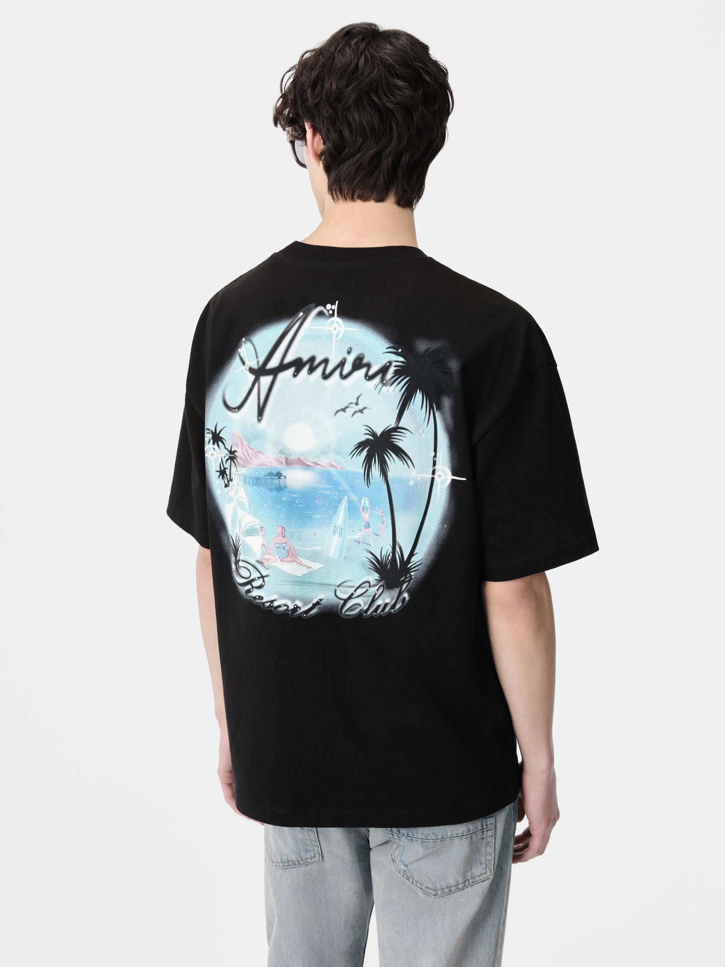 AMIRI PARADISE AIRBRUSH TEE - Black