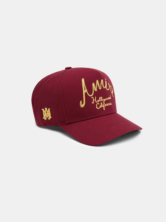 AMIRI HOLLYWOOD CANVAS HAT - Burgundy