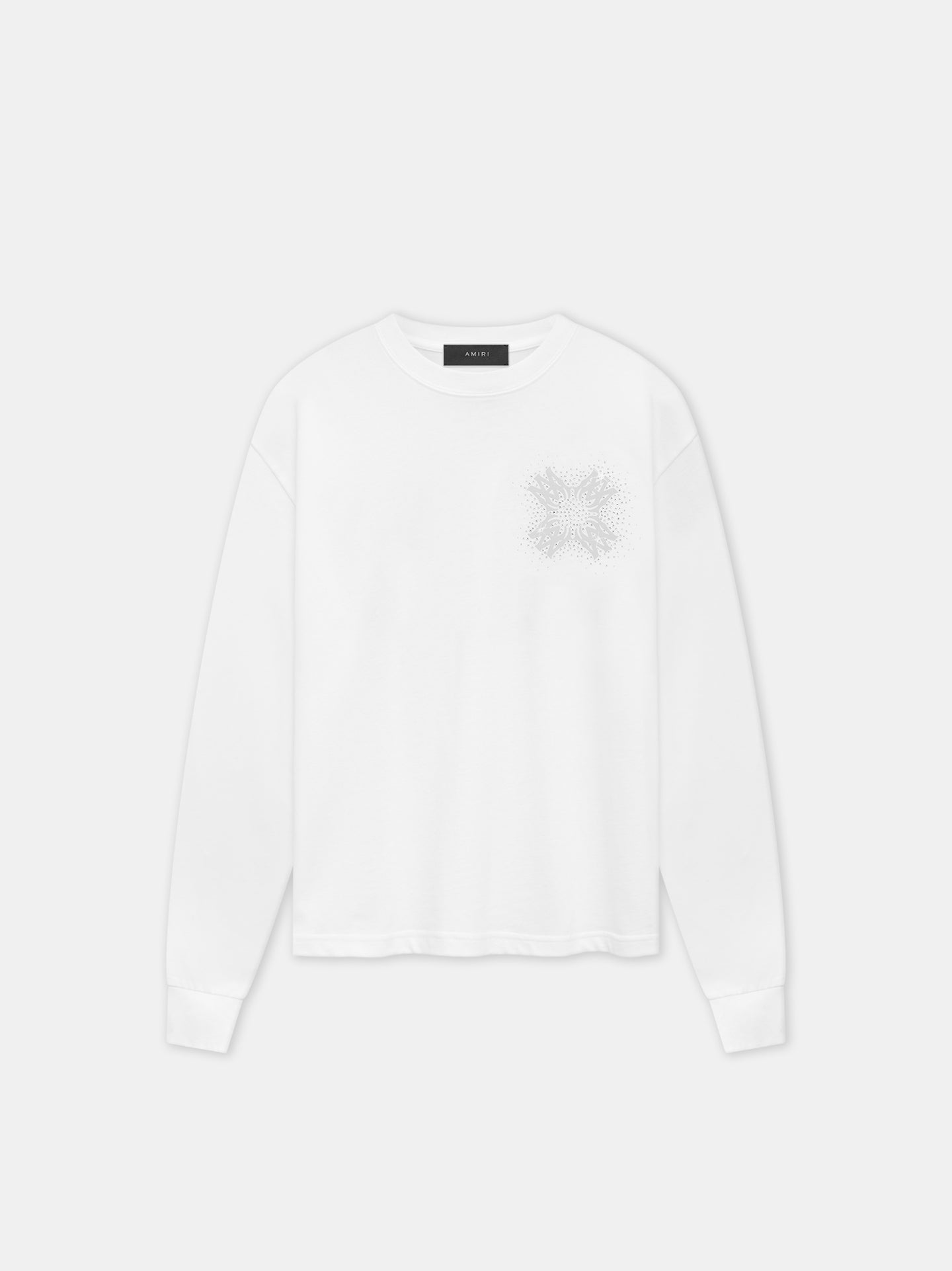 MA QUAD CRYSTAL LONG SLEEVE TEE - White