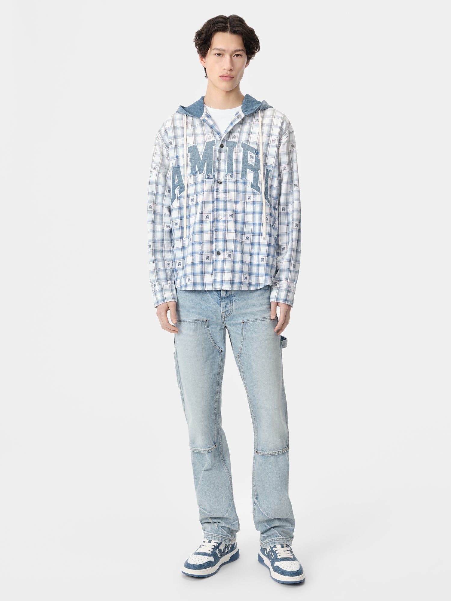 Product AMIRI HOODED OVERSHIRT - Cerulean featured image