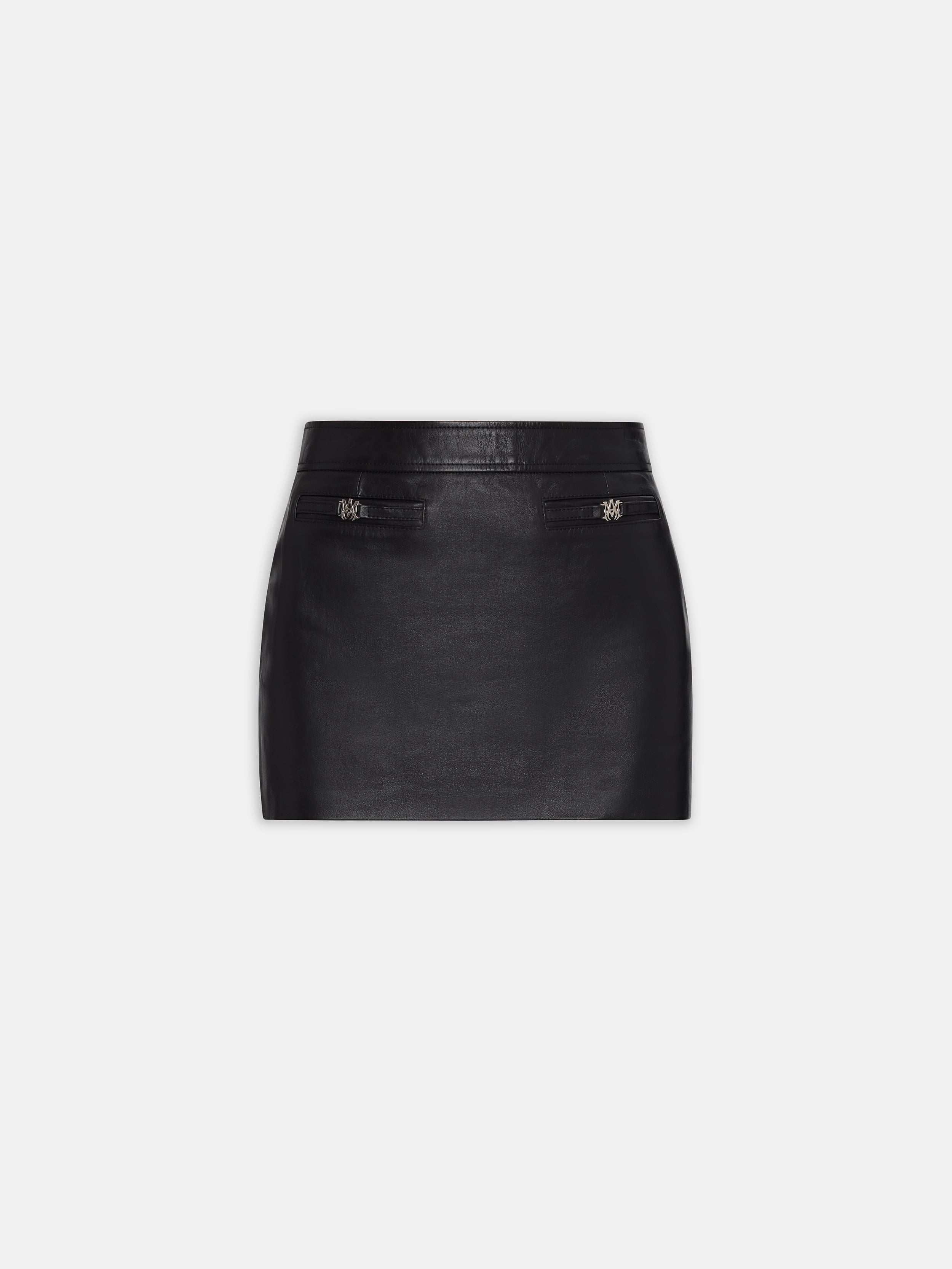 Product WOMEN - WOMEN'S LEATHER MINI SKIRT - BLACK featured image