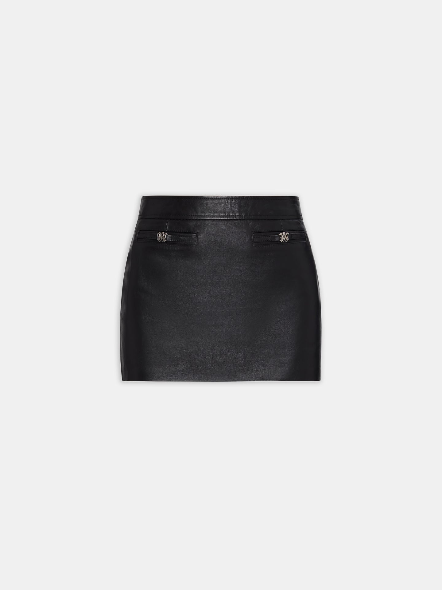 WOMEN - WOMEN'S LEATHER MINI SKIRT - BLACK - AMIRI