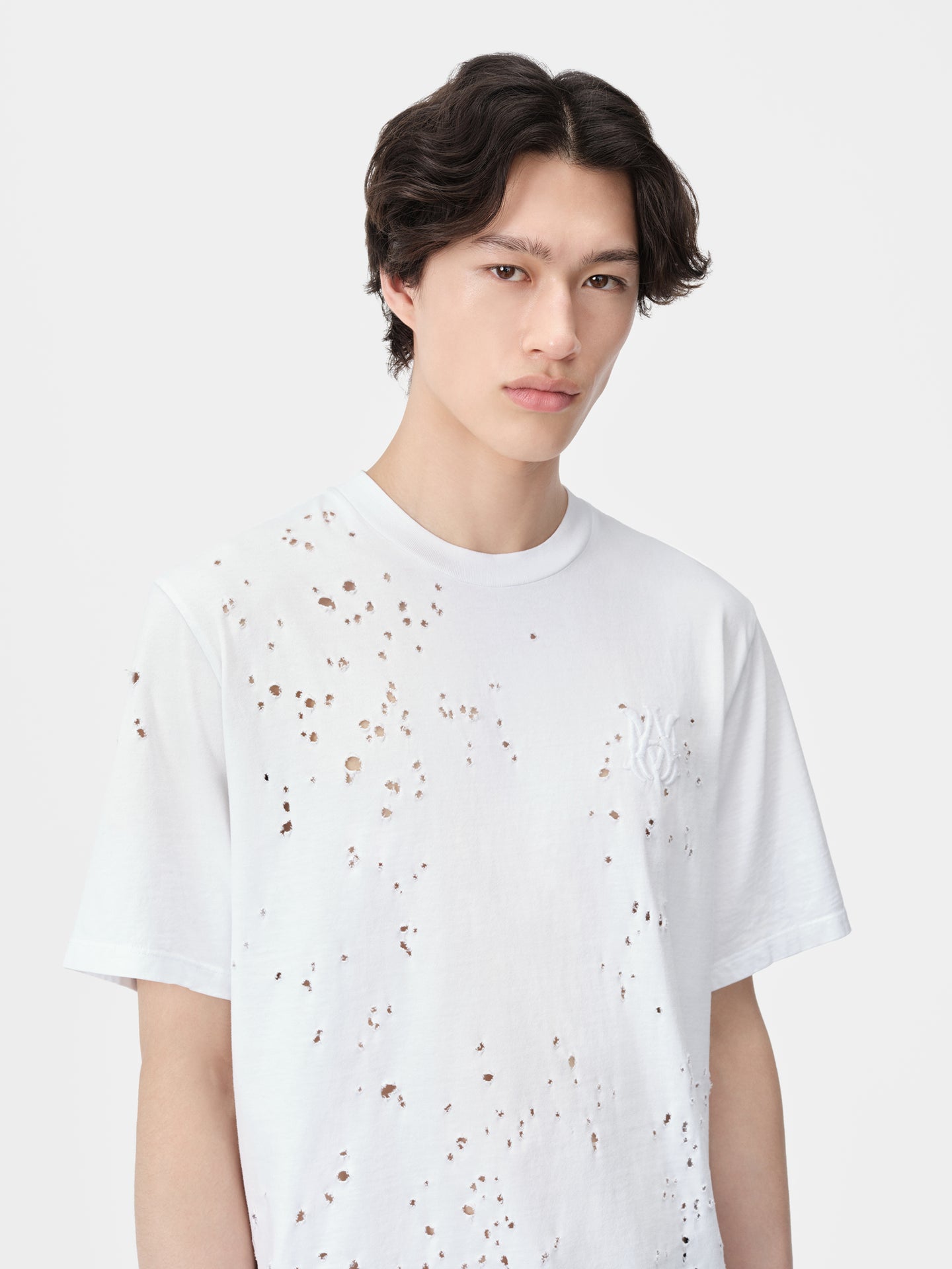 MA SHOTGUN EMBROIDERED TEE - White