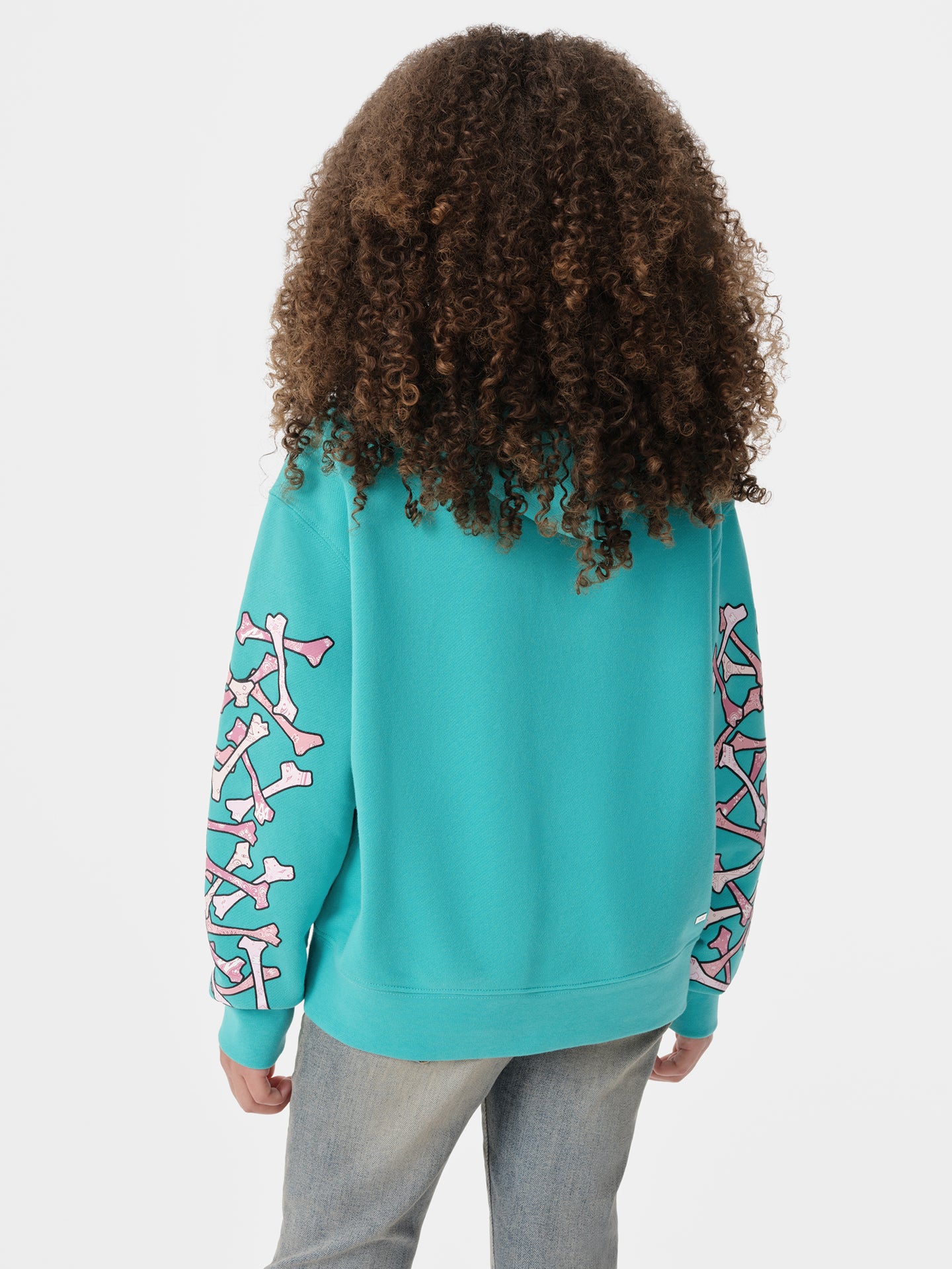 KIDS - KIDS' BANDANA BONES STACKED HOODIE - Sea Blue