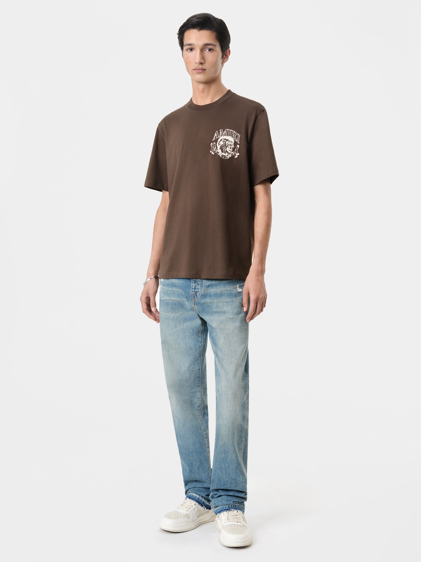 LION OUTLINE TEE - Dark Brown