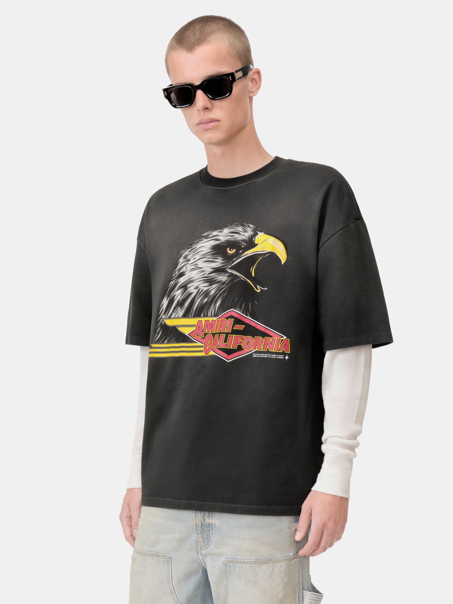 AMIRI EAGLE OVERSIZED TEE - Black - AMIRI