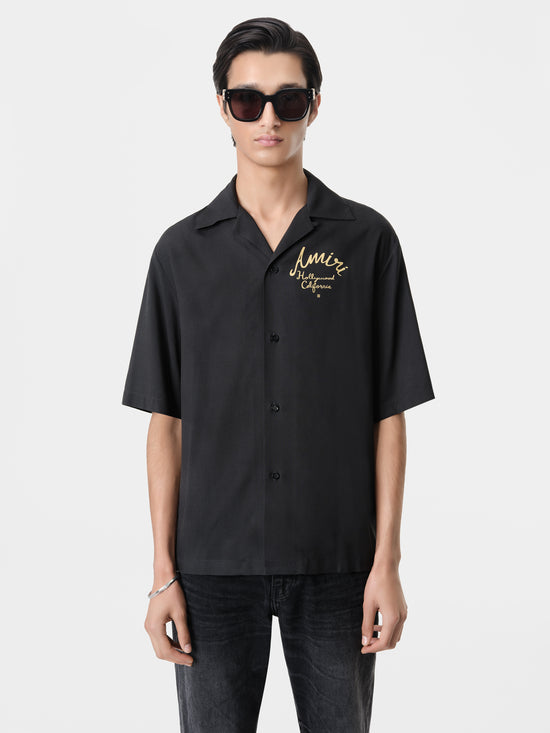 AMIRI HOLLYWOOD CAMP SHIRT - Black