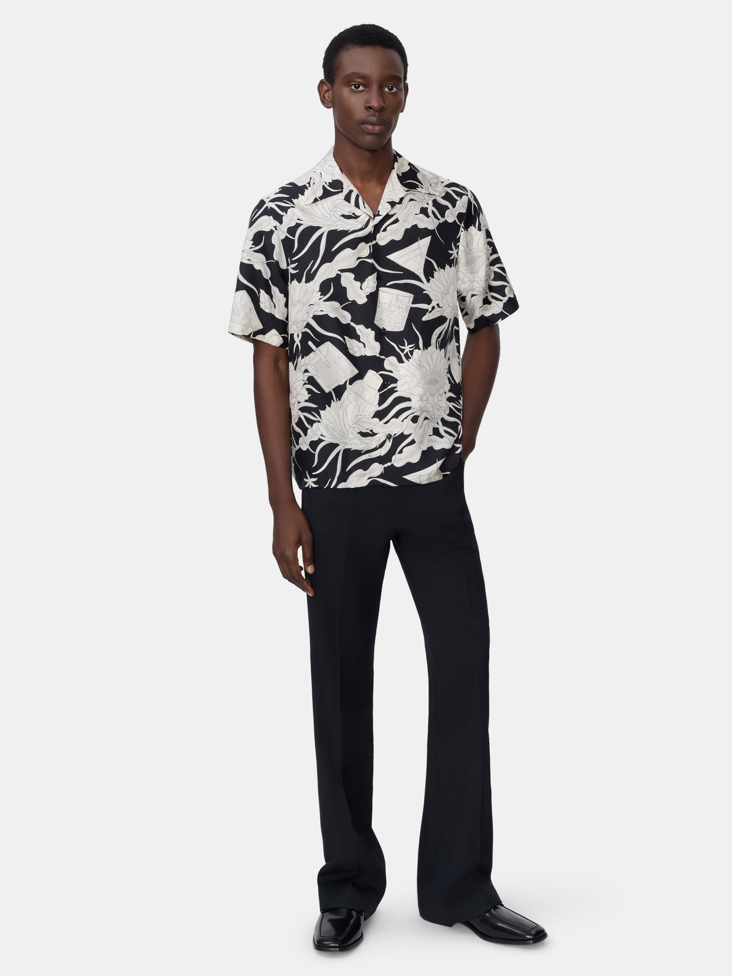 FLORAL BOWLING SHIRT - BLACK - AMIRI