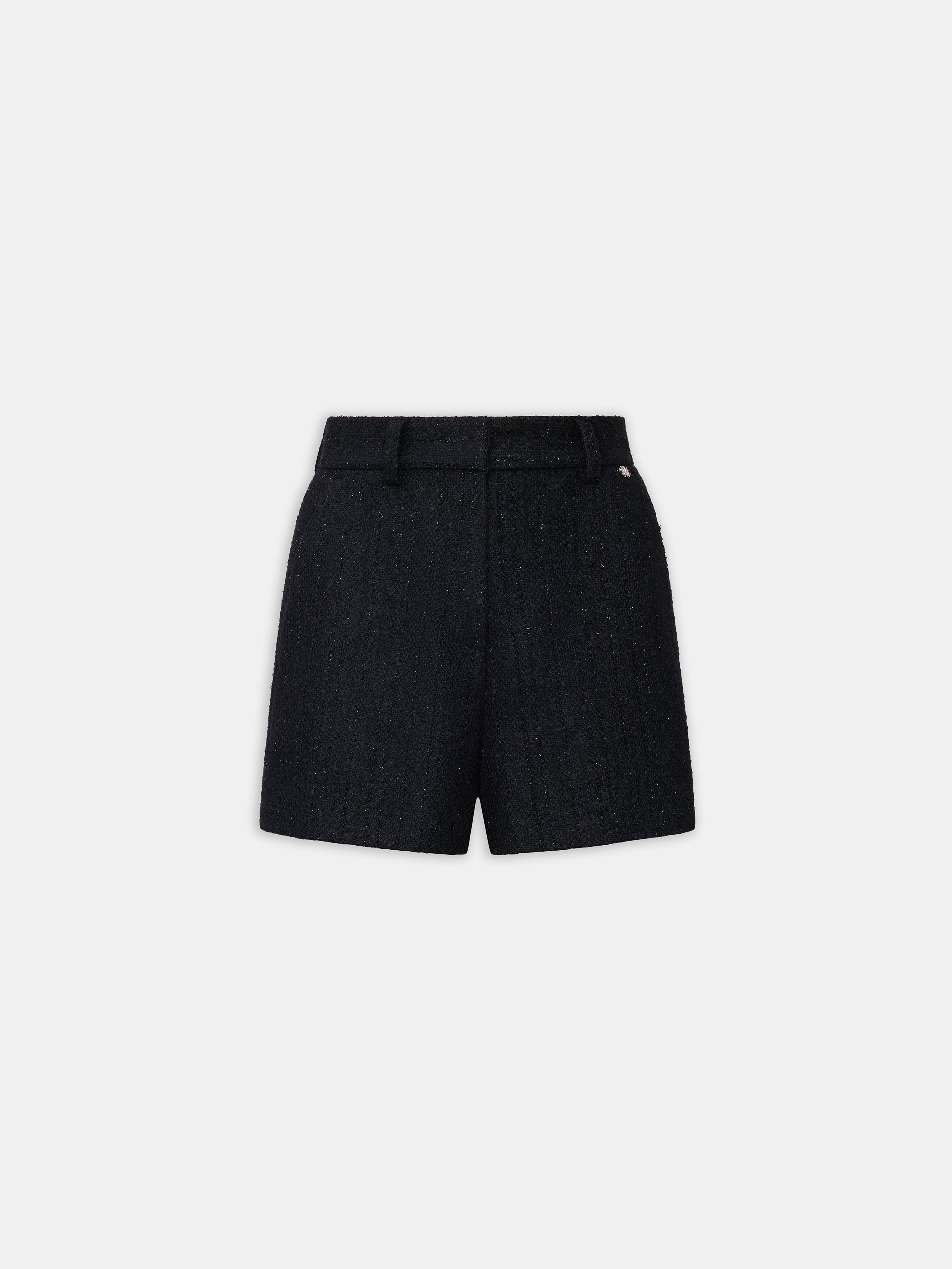 Product WOMEN - WOMEN'S SHIMMER BOUCLE SHORT - BLACK featured image