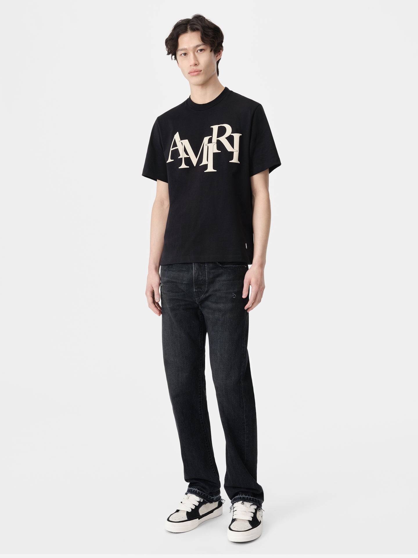 AMIRI STAGGERED TEE - Black