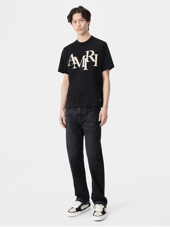 AMIRI STAGGERED TEE - Black