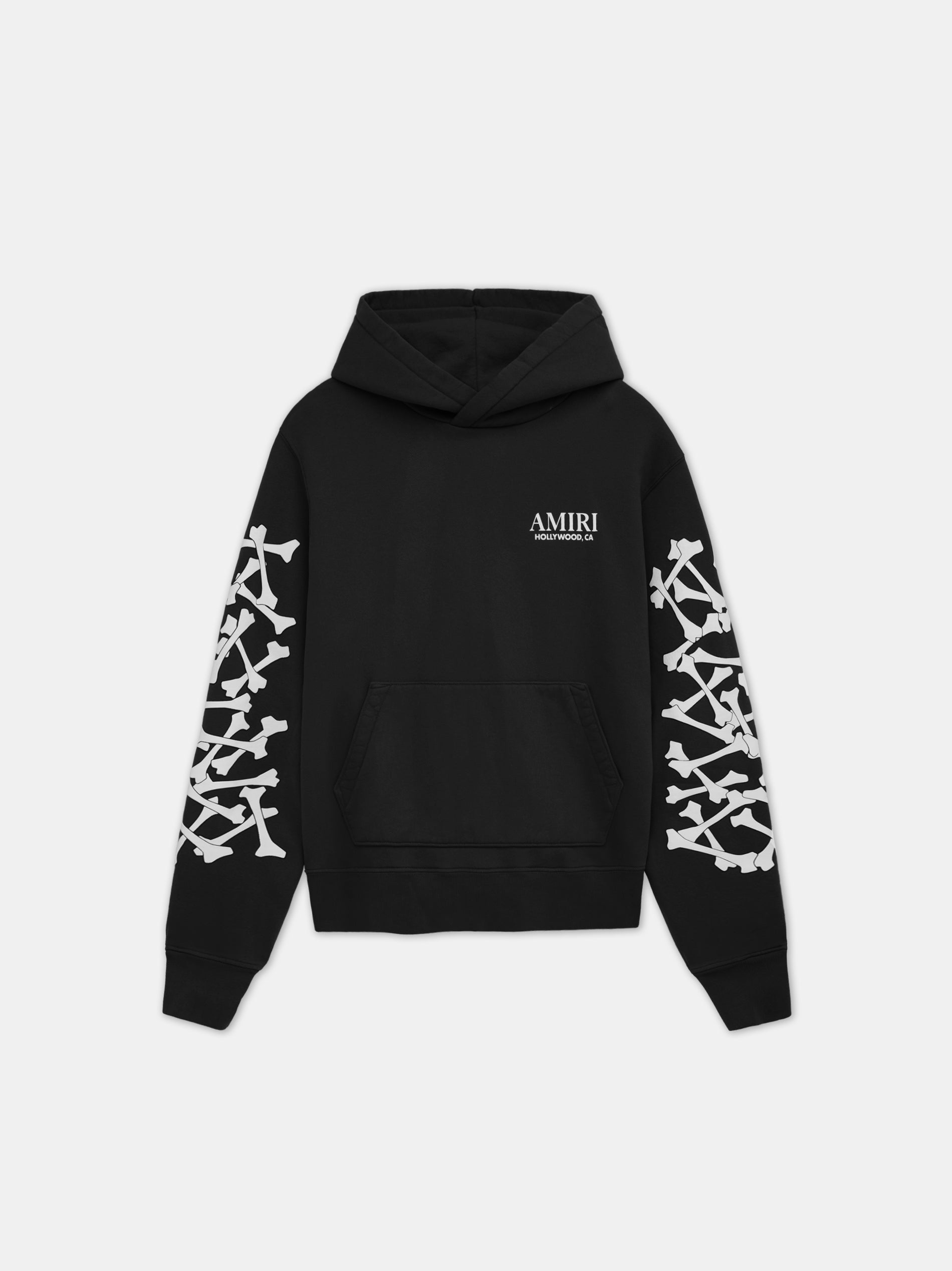 Product BONES STACKED HOODIE - Black featured image