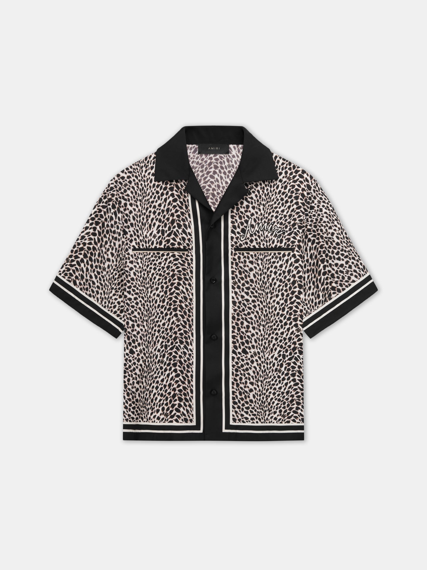 MA LEOPARD BOWLING SHIRT - Black Birch