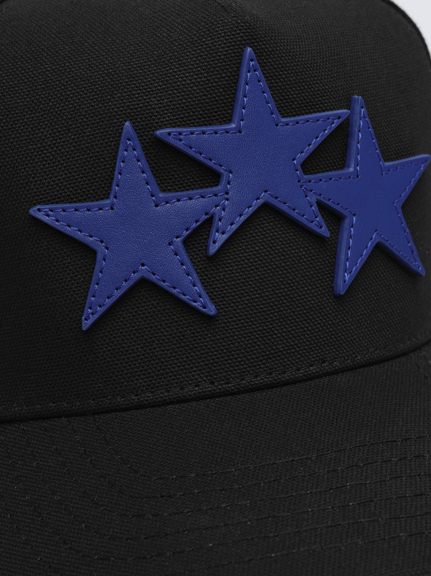 THREE STAR STAGGERED AMIRI FULL CANVAS HAT - Black Blue