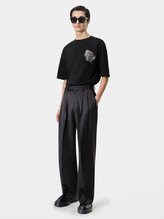 DOUBLE PLEATED PANT - Black