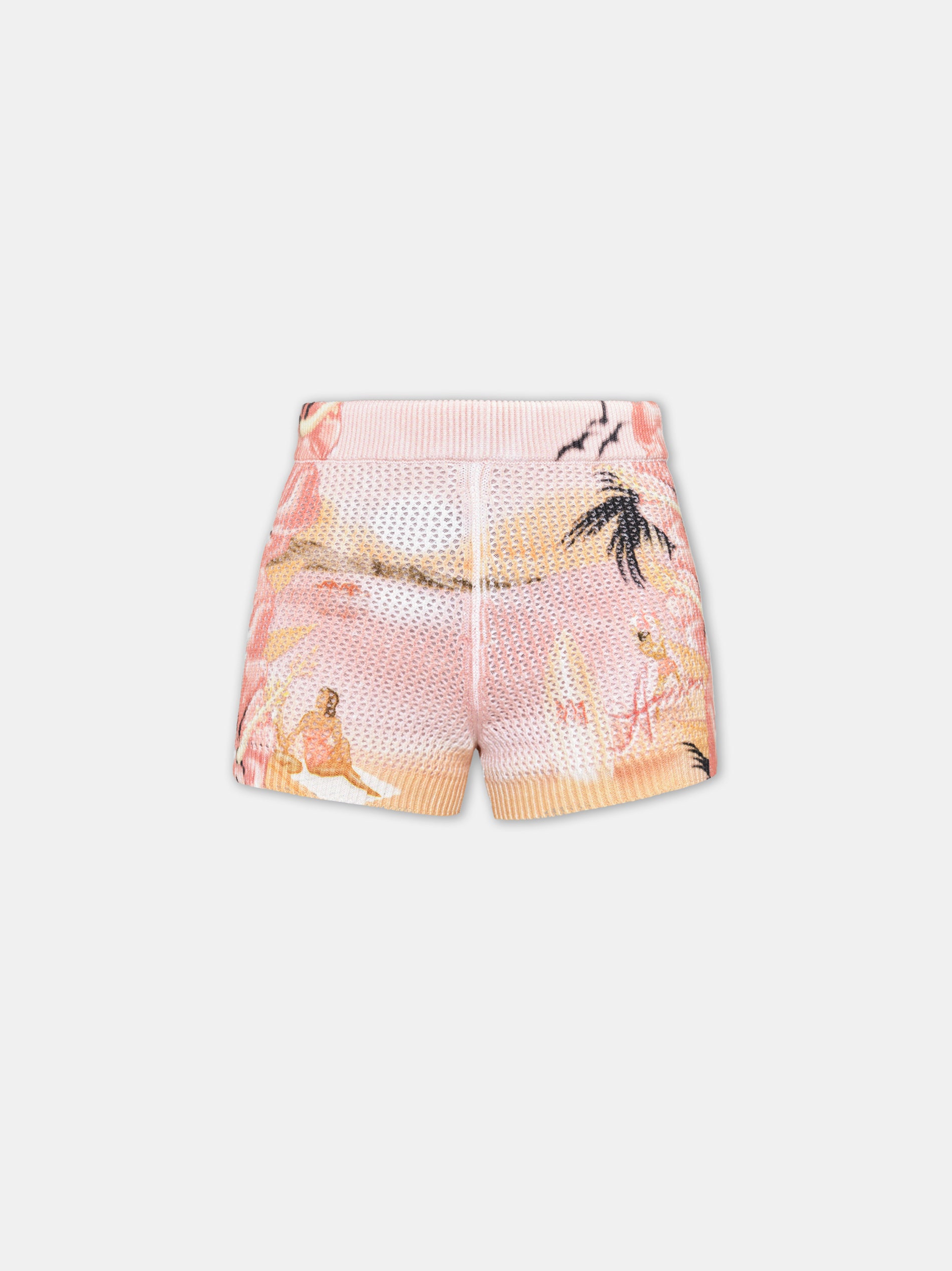 Product WOMEN - WOMEN'S AMIRI PARADISE CROCHET SHORT - Rosewater featured image