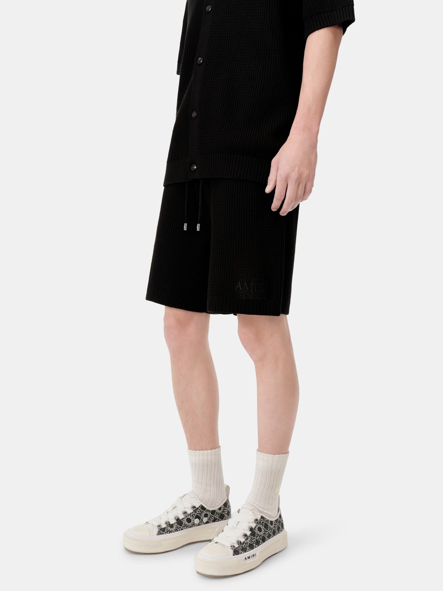 AMIRI CROCHET MESH SHORT - Black - AMIRI