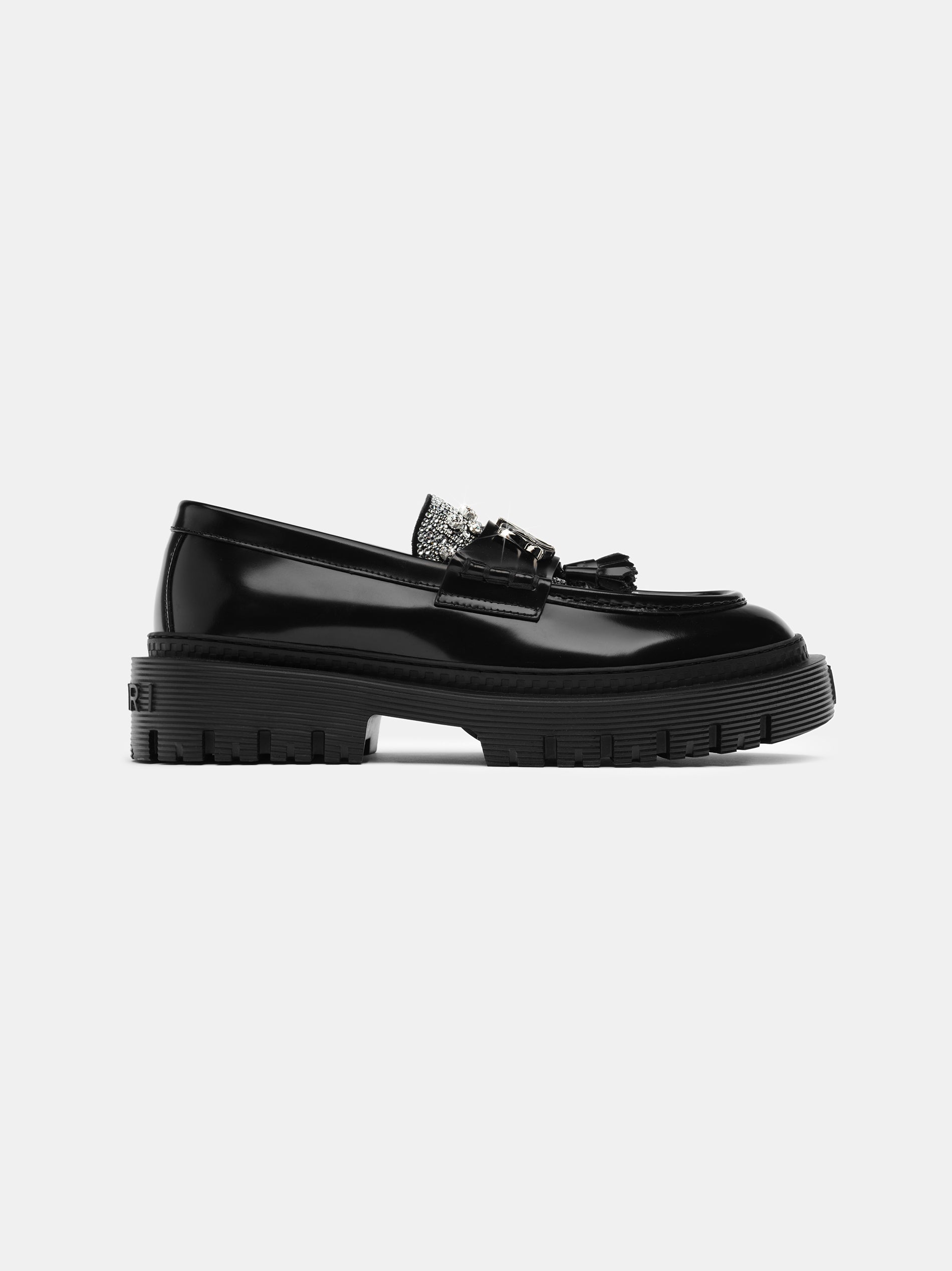 Product MA TASSLE CRYSTAL JUMBO LOAFER - Black featured image