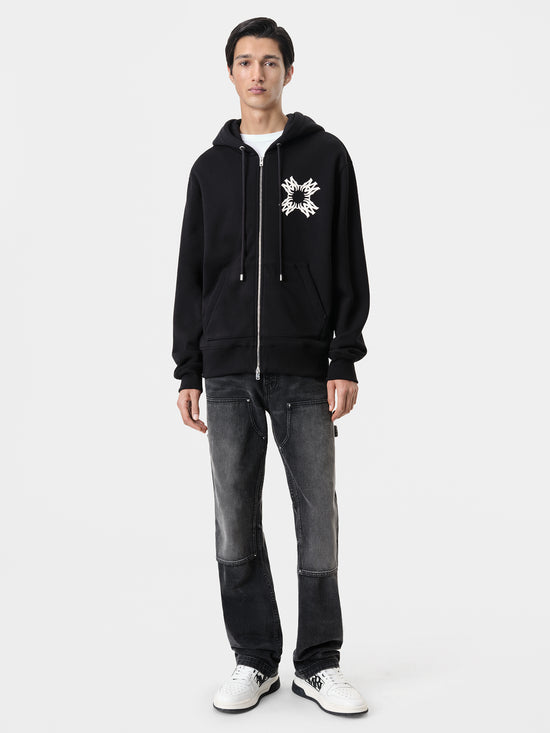 MA QUAD ZIP UP HOODIE - Black