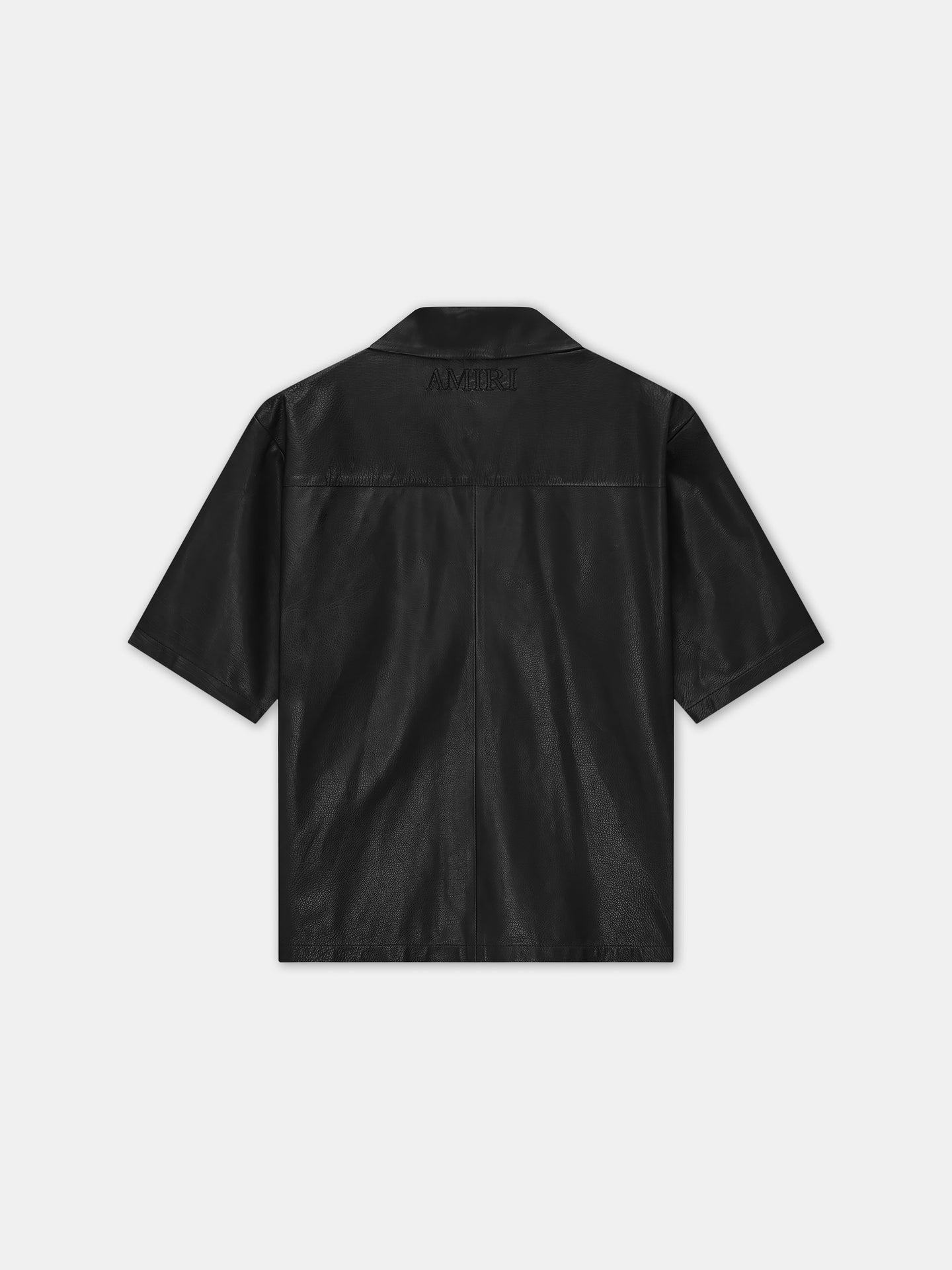 MA LEATHER CAMP SHIRT - Black - AMIRI