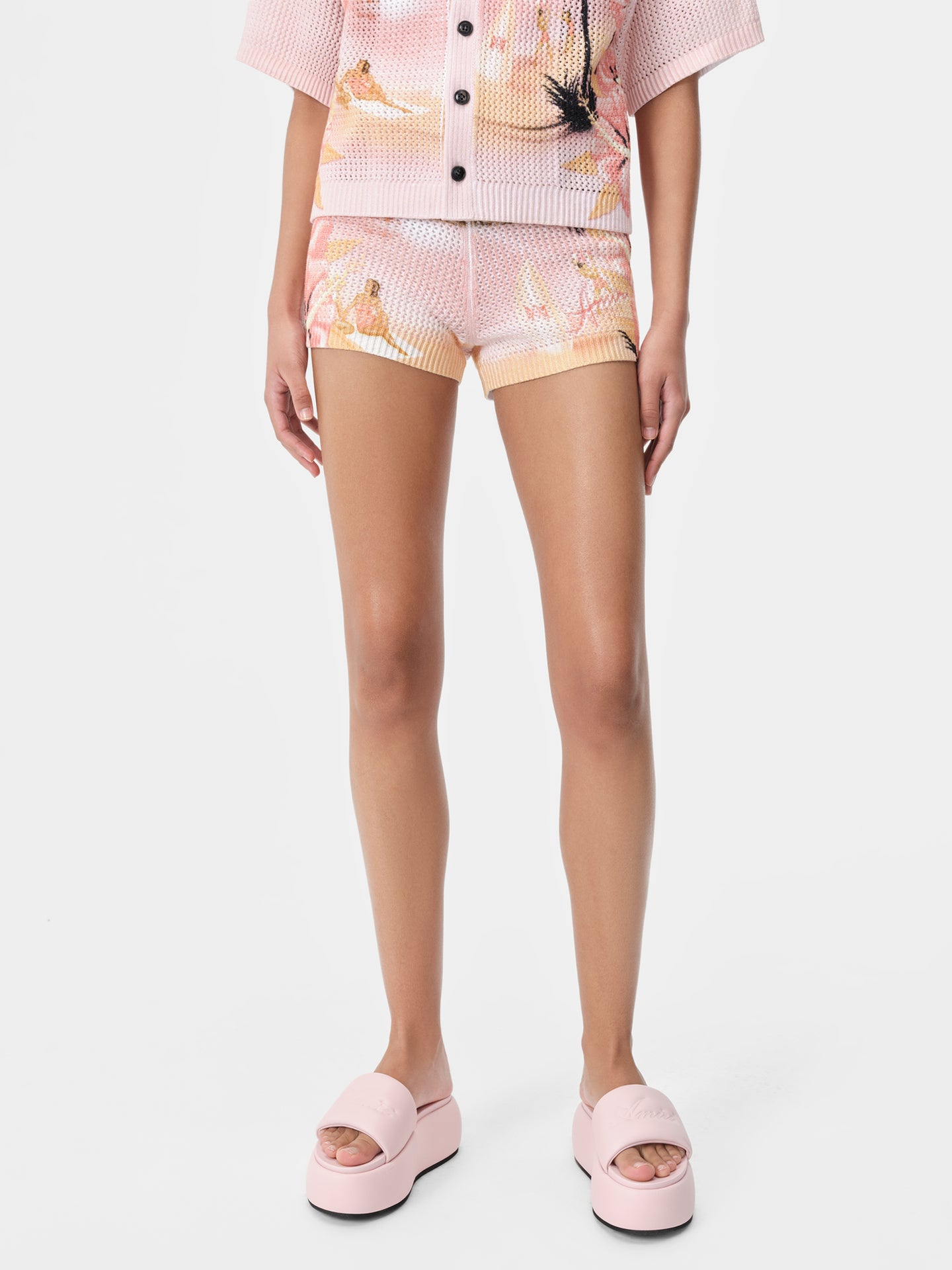 WOMEN - WOMEN'S AMIRI PARADISE CROCHET SHORT - Rosewater