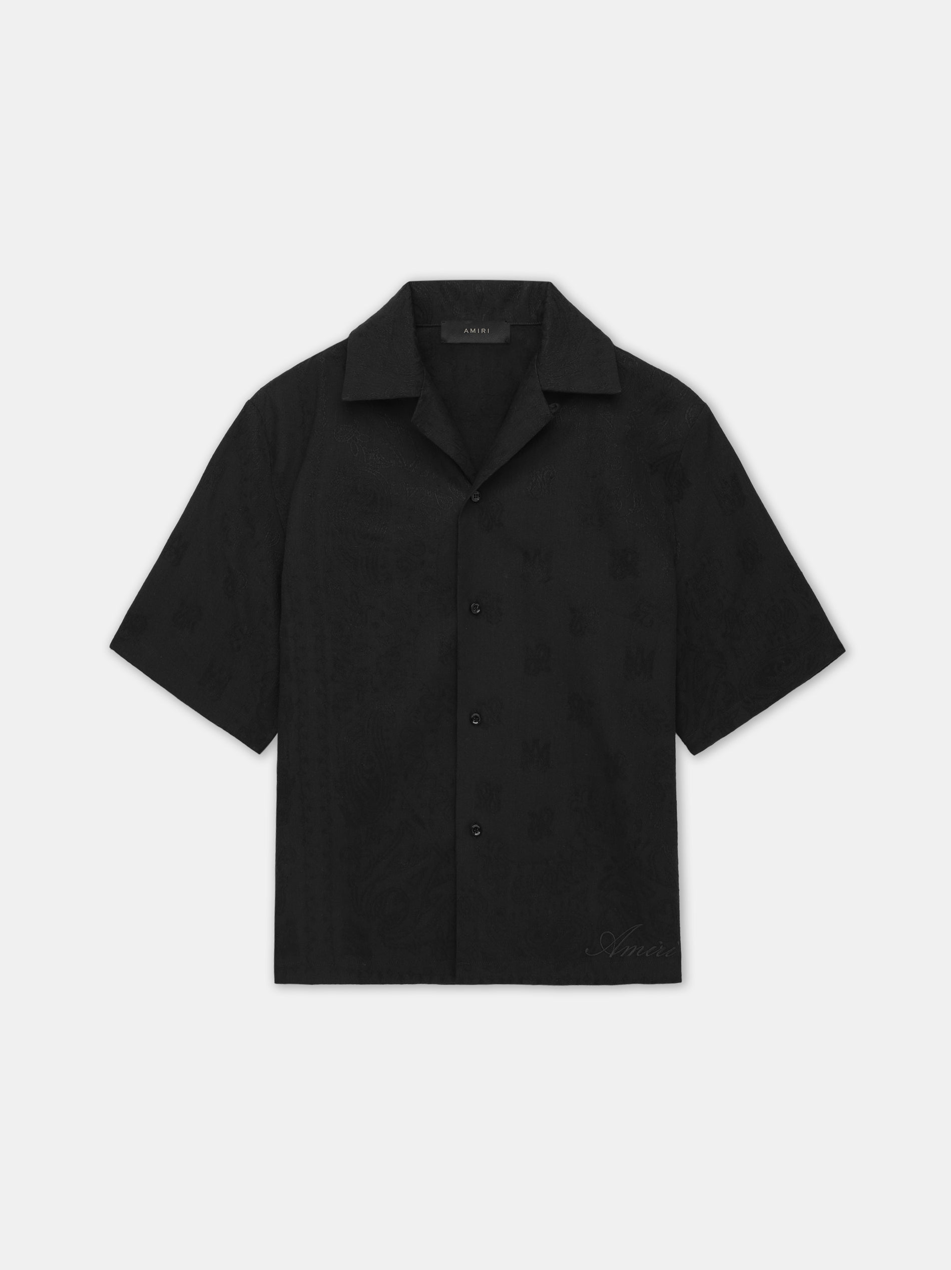 Product MA BANDANA LINEN CAMP SHIRT - Black featured image