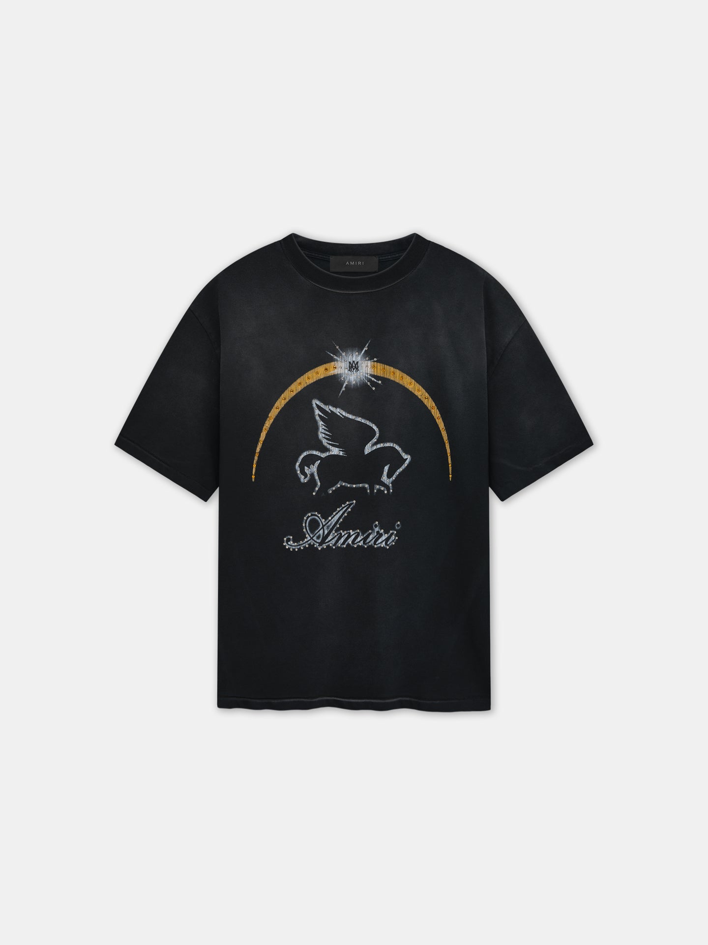 AMIRI CRYSTAL PEGASUS TEE - Black