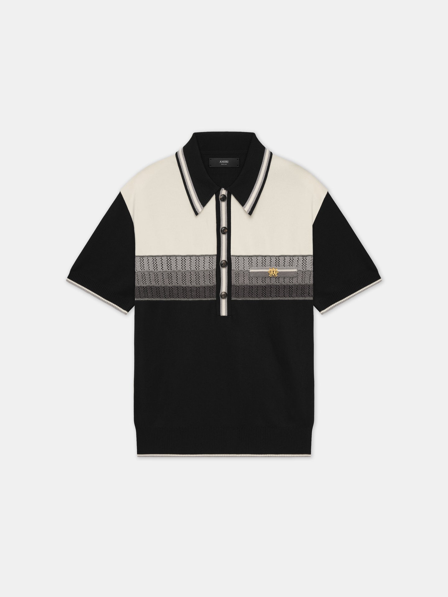 MA STRIPED POLO - BLACK - AMIRI