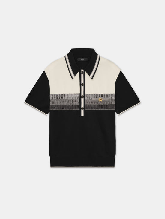 MA STRIPED POLO - BLACK - AMIRI