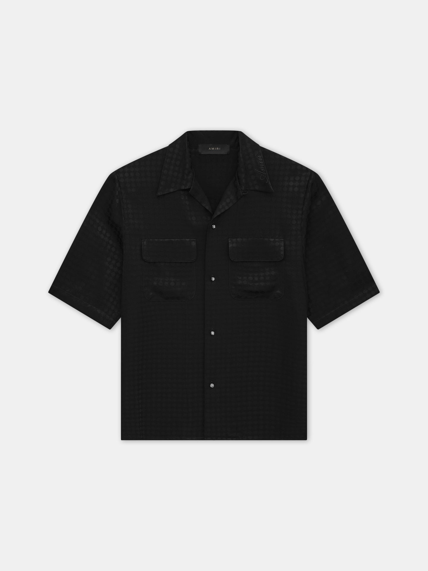 MA QUAD JACQUARD CAMP SHIRT - Black