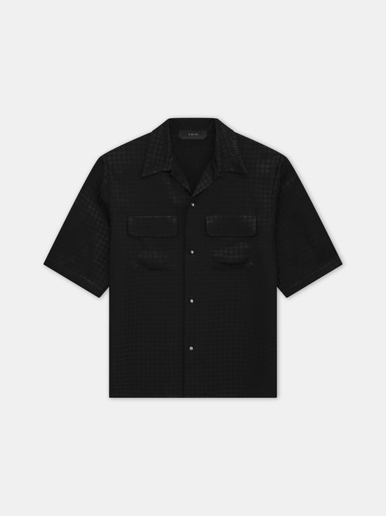 MA QUAD JACQUARD CAMP SHIRT - Black