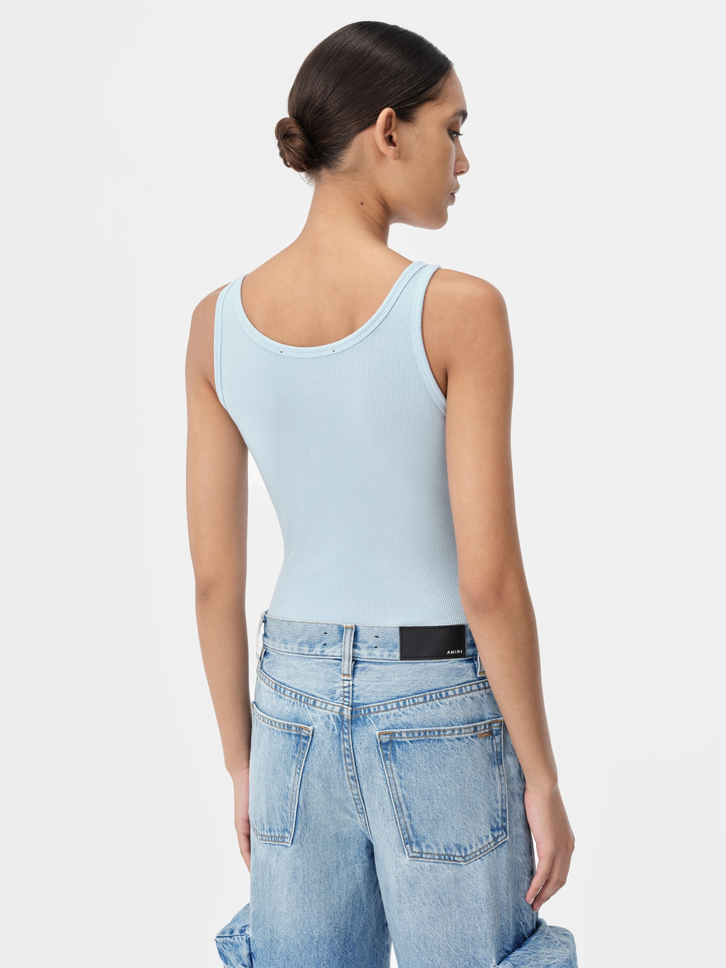 WOMEN - WOMEN'S AMIRI STACKED RIBBED TANK - Cerulean