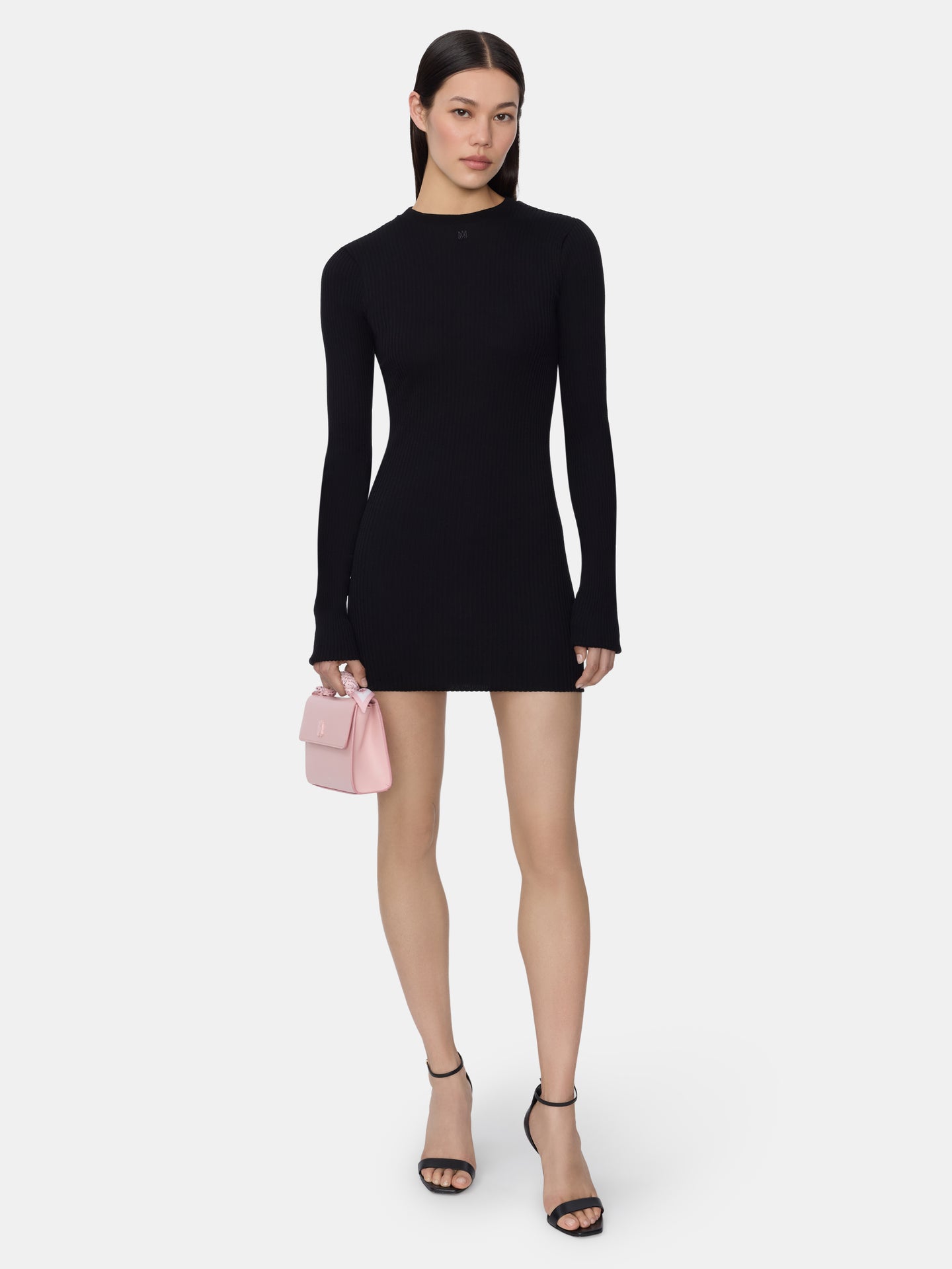 WOMEN - WOMEN'S MA LONG SLEEVE MINI DRESS - BLACK - AMIRI