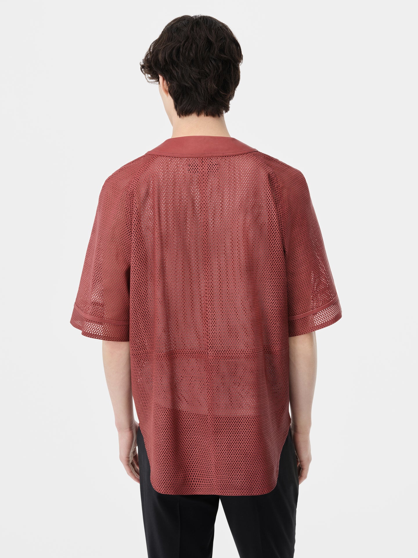 MA PERFORATED BASEBALL SHIRT - Sun Dried Tomato